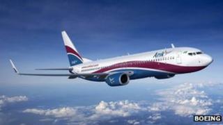 An Arik Air plane in flight