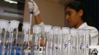 Indian medical lab - file pic