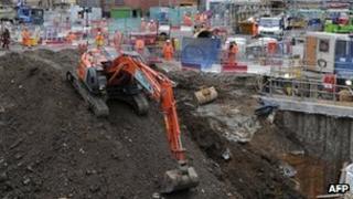Work on the Crossrail project in central London
