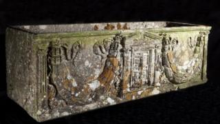 The Roman marble coffin