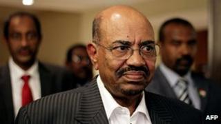 Sudan's President Omar al-Bashir in a hotel in Addis Ababa on September 24, 2012