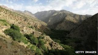 The High Atlas mountains in Morocco