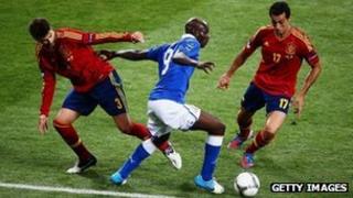Euro 2012 final match between Spain and Italy