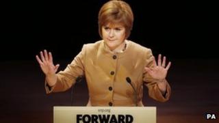 Nicola Sturgeon at the SNP conference