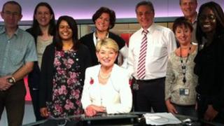 Kay Alexander and Midlands Today production team