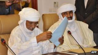 Members of a delegation of the Ansar Dine in Burkina Faso, 6 November 2012
