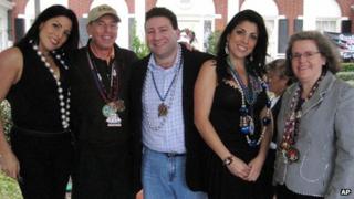 From left, Natalie Khawam, sister of Jill Kelley; Gen Petraeus; Scott Kelley; Jill Kelley; Holly Petraeus