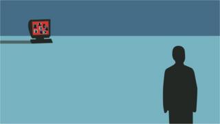 Man and computer - illustration by Nick Lowndes