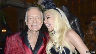 Hugh Hefner and Playboy bunny