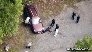 Aerial picture of the murder scene