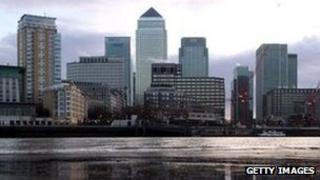 Skyline of Canary Wharf financial centre