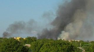 Smoke rising over Garissa