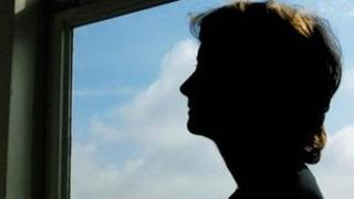 woman in silhouette