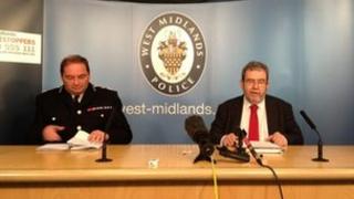 Chief Constable Chris Sims sits alongside PCC Bob Jones