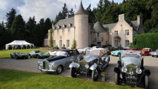 Cars at Candacraig House