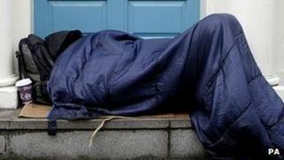 Person sleeping rough