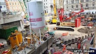 Construction work on the Crossrail project
