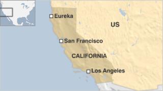 BBC map of Eureka California