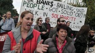 Greek protesters