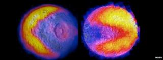 "Pac-Man" features on Mimas and Tethys