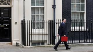 George Osborne at Downing Street on Budget Day