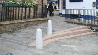 A newly constructed access ramp in St Peter Port