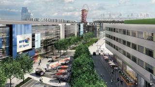 Artist's impression of BT Sport hub