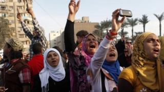 Opposition supporters in Tahrir Square - 1 December
