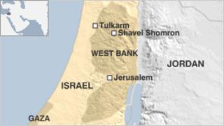 Map of West Bank