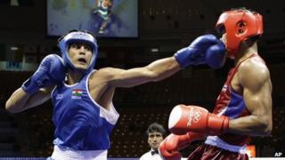 Indian boxer Vijender at London OLympics