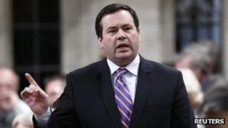 Canada's Immigration Minister Jason Kenney speaks during Question Period in the House of Commons on Parliament Hill in Ottawa 16 November 2012