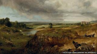 Branch Hill Pond, Hampstead (detail) by John Constable
