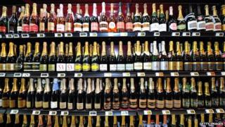 Bottles of champagne