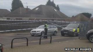 Police at robbery at Wallisdown