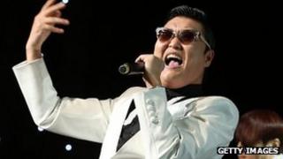 Psy performs at the Nokia Theatre, Los Angeles. 4 Dec 2012