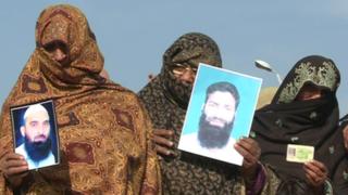 Protest in Islamabad Monday (10 December 2012) staged by family members of missing people in Swat