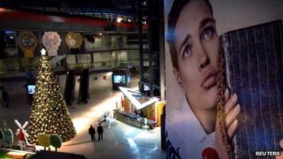 A newly-built shopping mall in Central Beijing (November 2012)