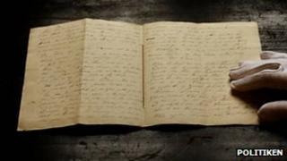 The Tallow Candle manuscript, pic courtesy of Politiken newspaper
