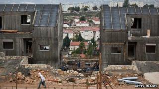 Housing construction at Ariel settlement in West Bank