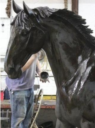 Waxed sculpture of Sefton