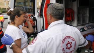 Israeli civilian wounded in a rocket attack on Ashkelon (19/12/12)