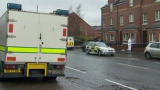 Scene of Springfield Road explosion