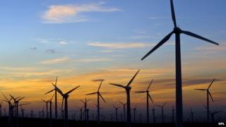 wind turbines california