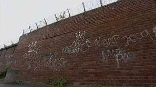 Wall on an estate in Leeds