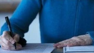 Teacher marking work