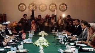 Meeting between the Pakistani government and the Afghan High Peace Council in Islamabad on 12 November