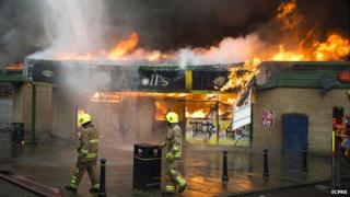 Fire at The Triangle in Langdon Hills, Basildon
