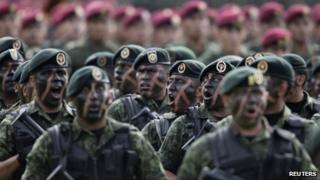 Mexican soldiers, 1 Dec 2012, Pena Nieto's inauguration