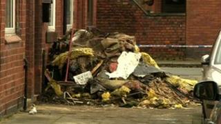 Fire damage on Baltic Street