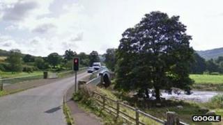 Bigsweir Bridge, on the A466 across the River Wye